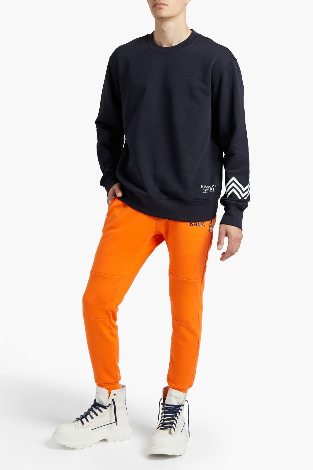 MISSONI Printed French cotton-terry sweatshirt