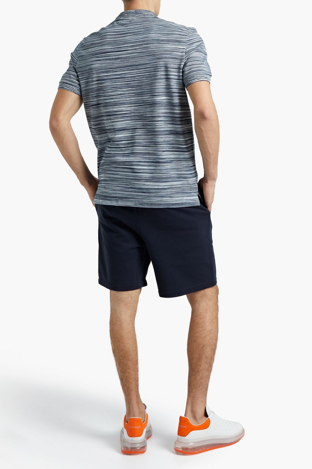 MISSONI Space-dyed cotton-piqué polo shirt
