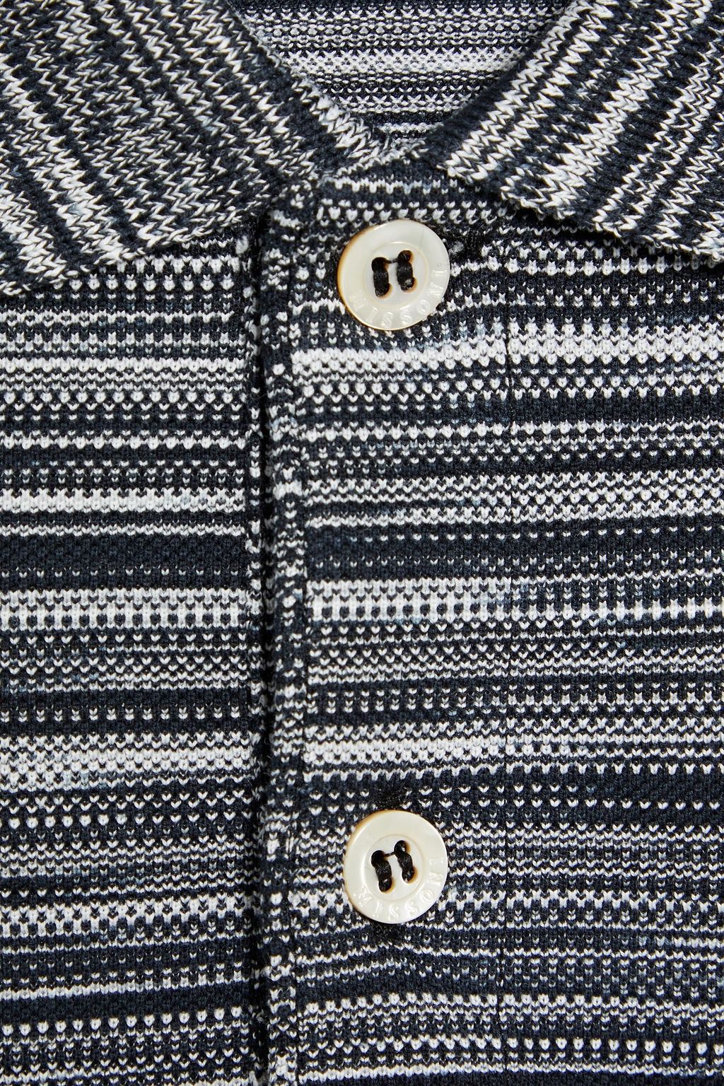 MISSONI Space-dyed cotton-piqué polo shirt