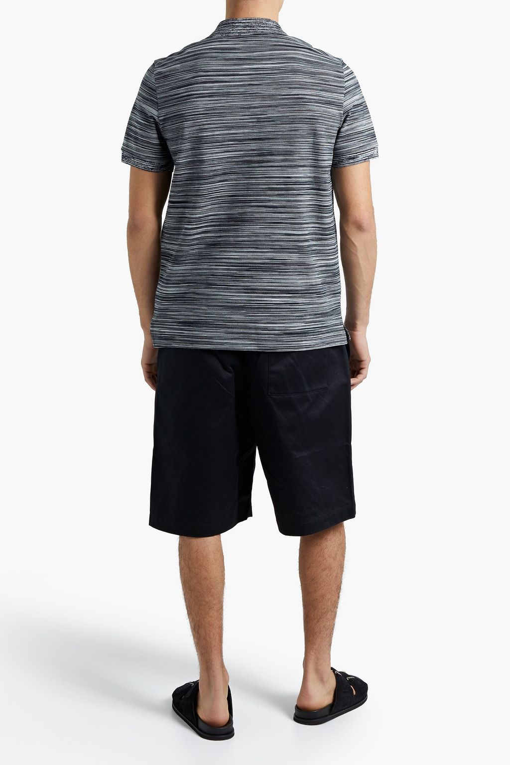 MISSONI Space-dyed cotton-piqué polo shirt