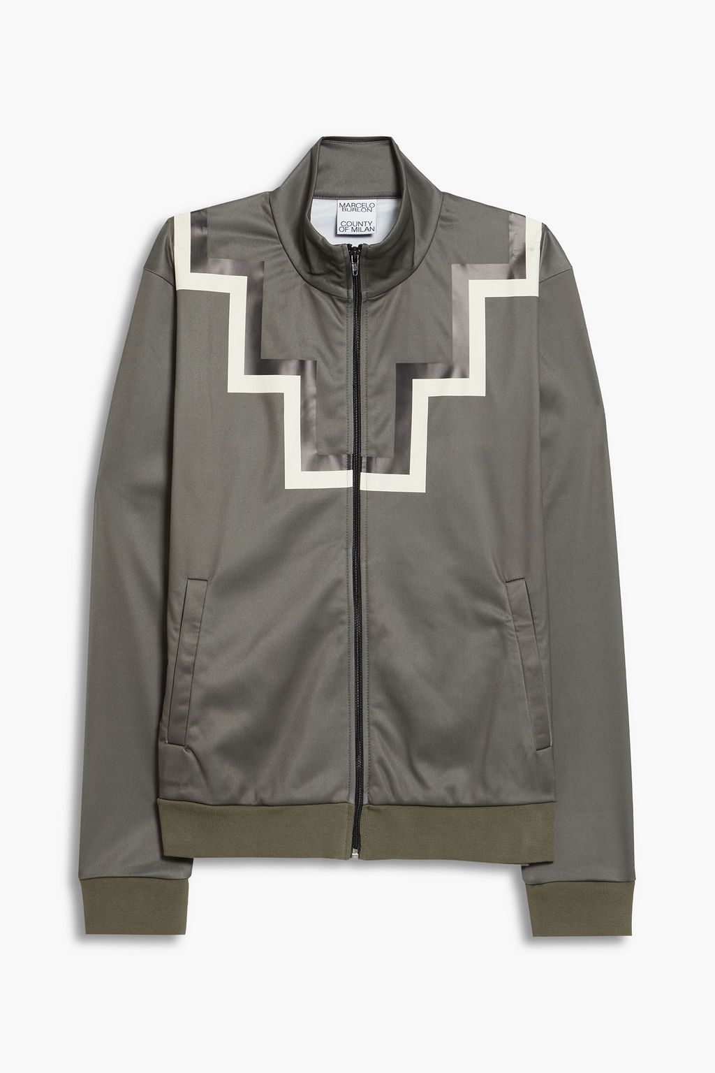 MARCELO BURLON Printed tech jersey track jacket THE OUTNET