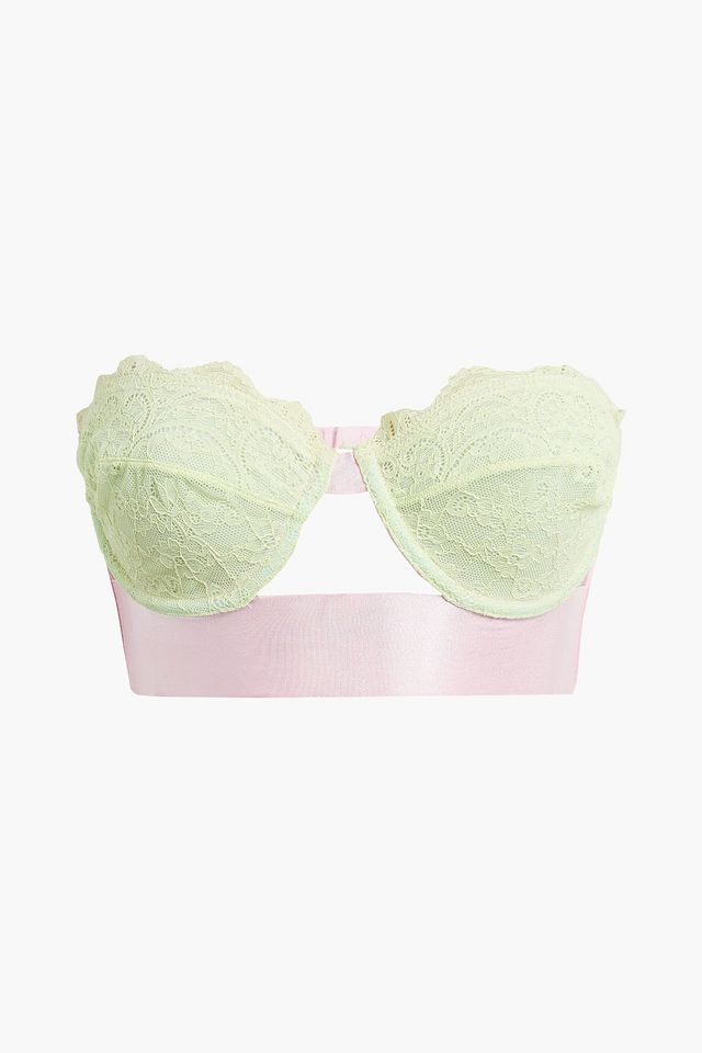Corded lace bandeau bra