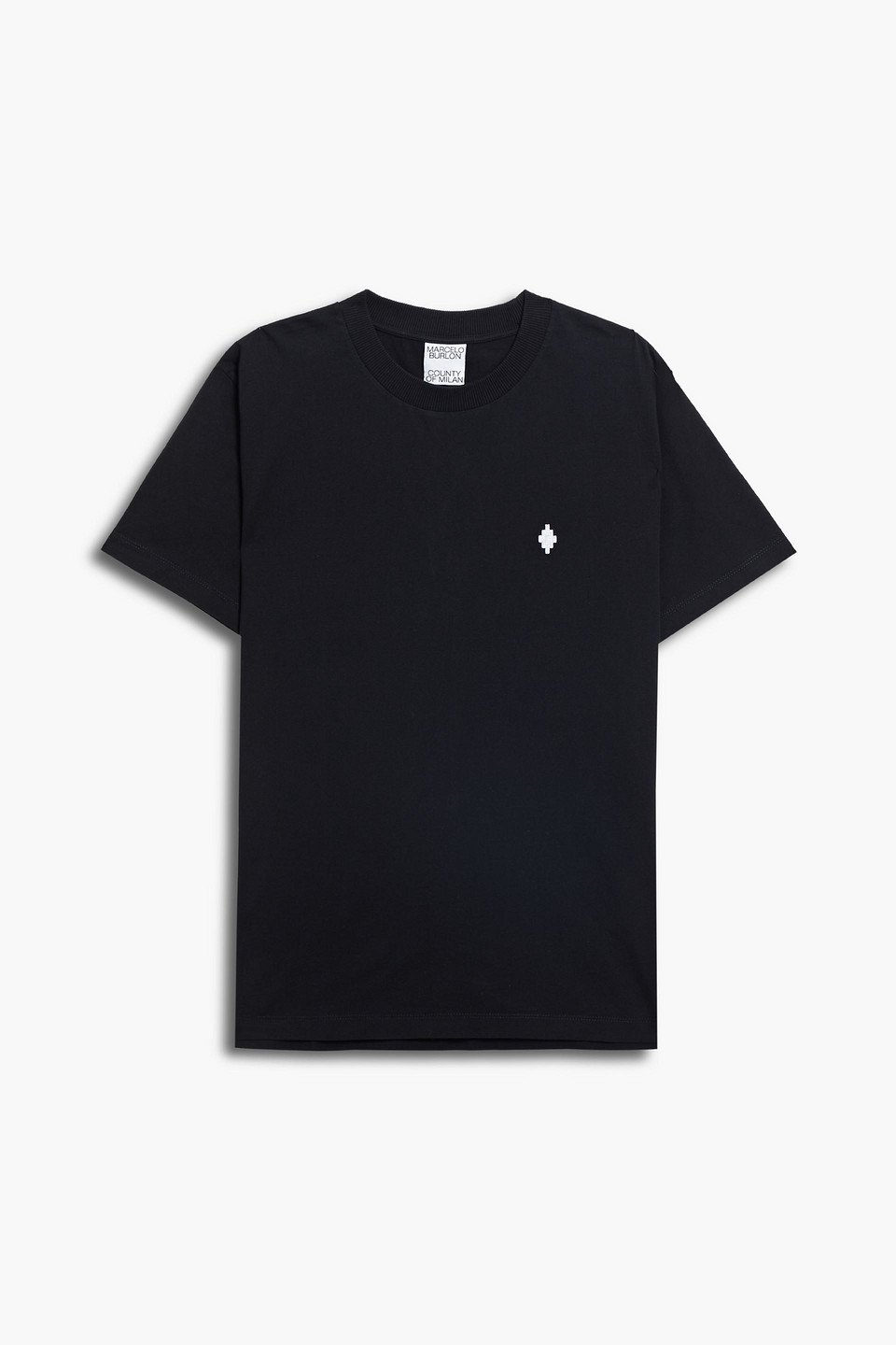 Marcelo Burlon County Of Milan Embroidered Cross Logo T-shirt In Black