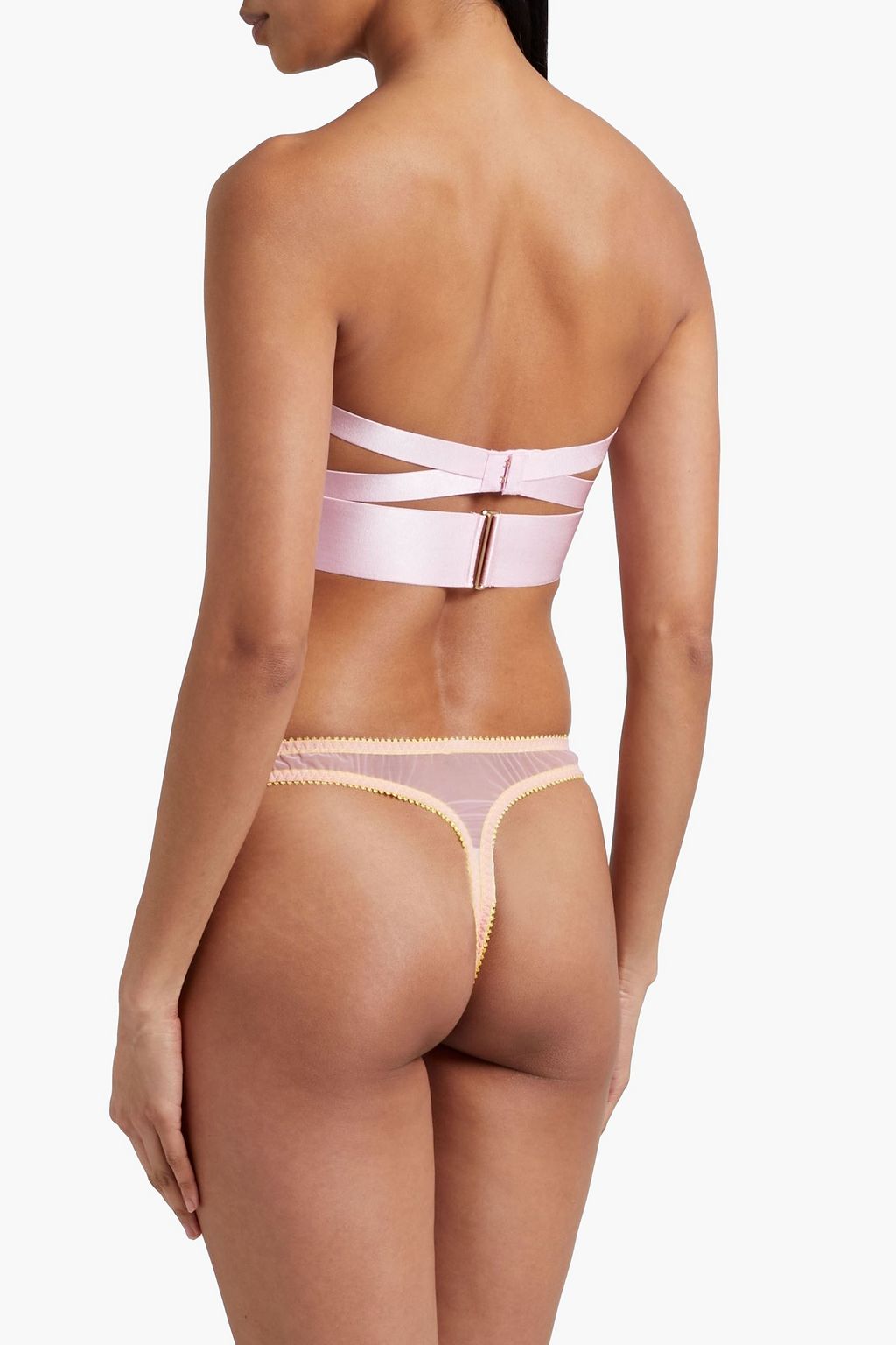 DORA LARSEN Abbie tulle mid-rise thong