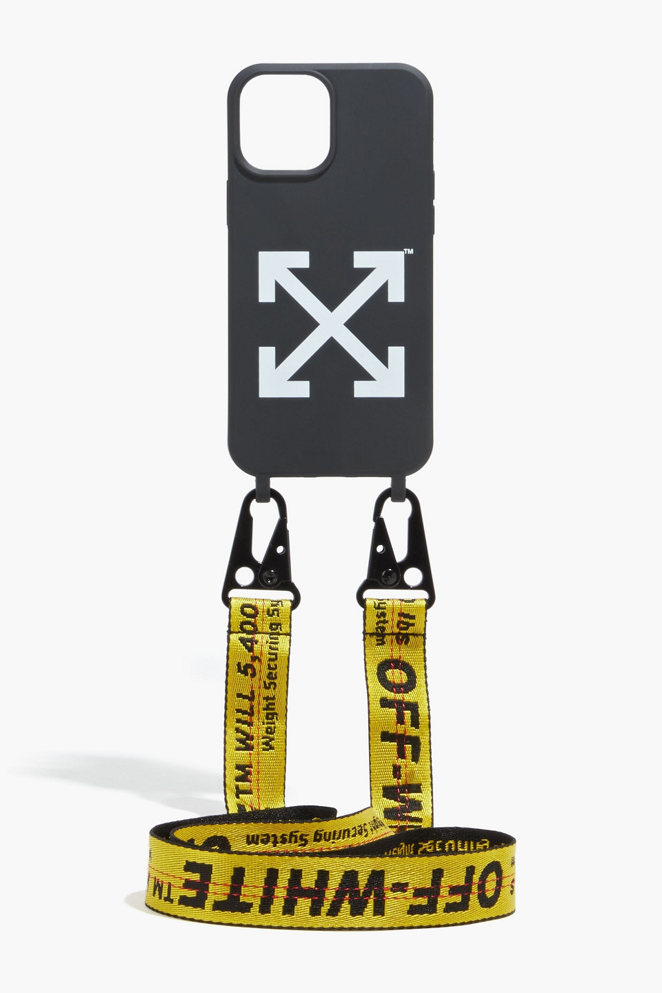 Off-white Man Iphone 12 Pro Max Case With Industrial Tape In Black