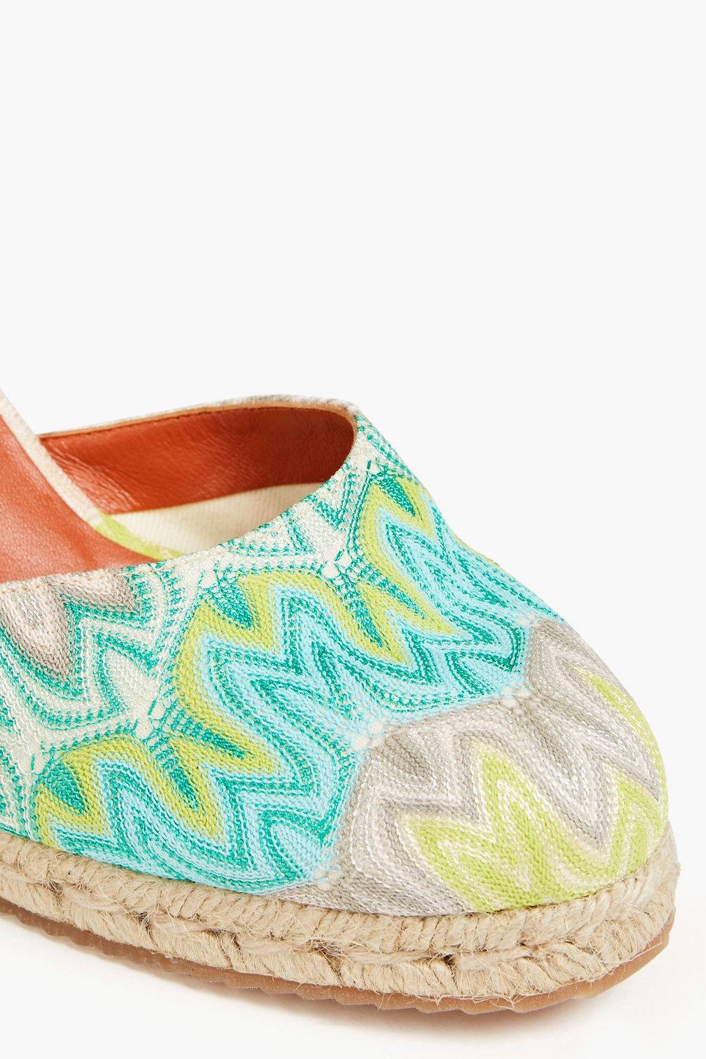 MISSONI Crochet-knit wedge espadrilles