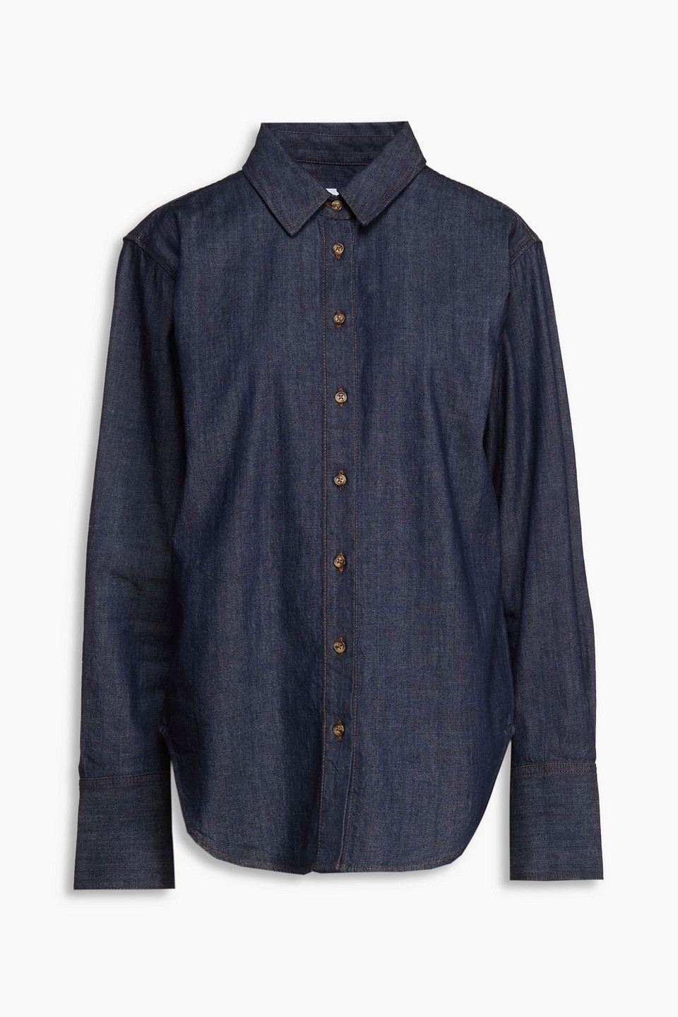 frame - le italien denim shirt - blue - s
