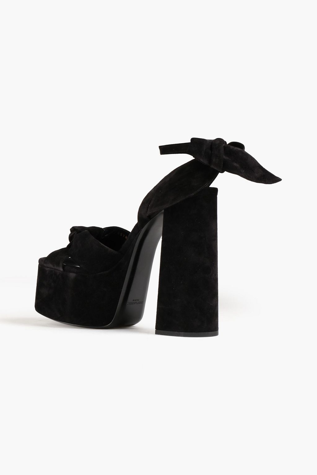 saint laurent bianca suede platform sandals
