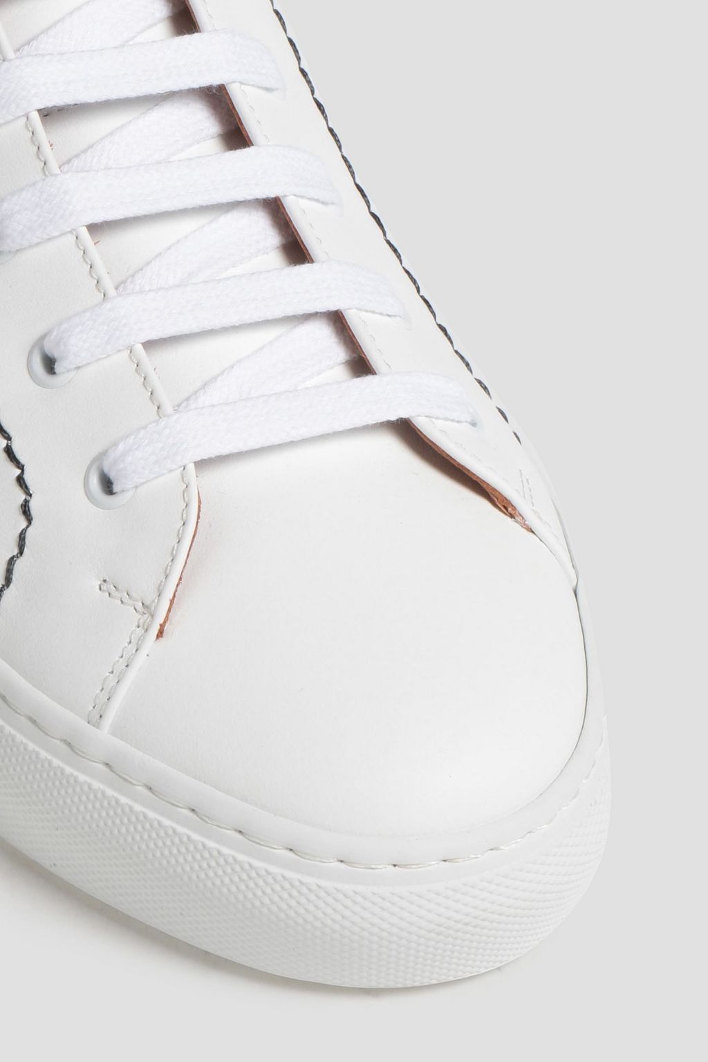 MISSONI Sneakers aus Leder mit Jacquard-Besatz