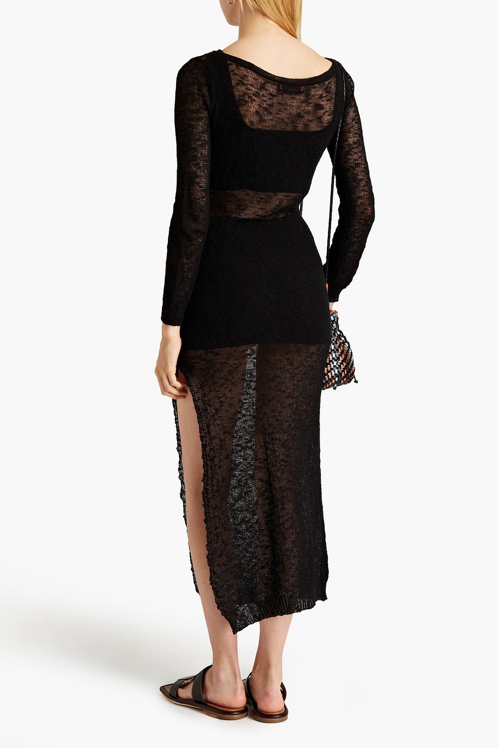 MISSONI Crochet-knit cotton midi dress