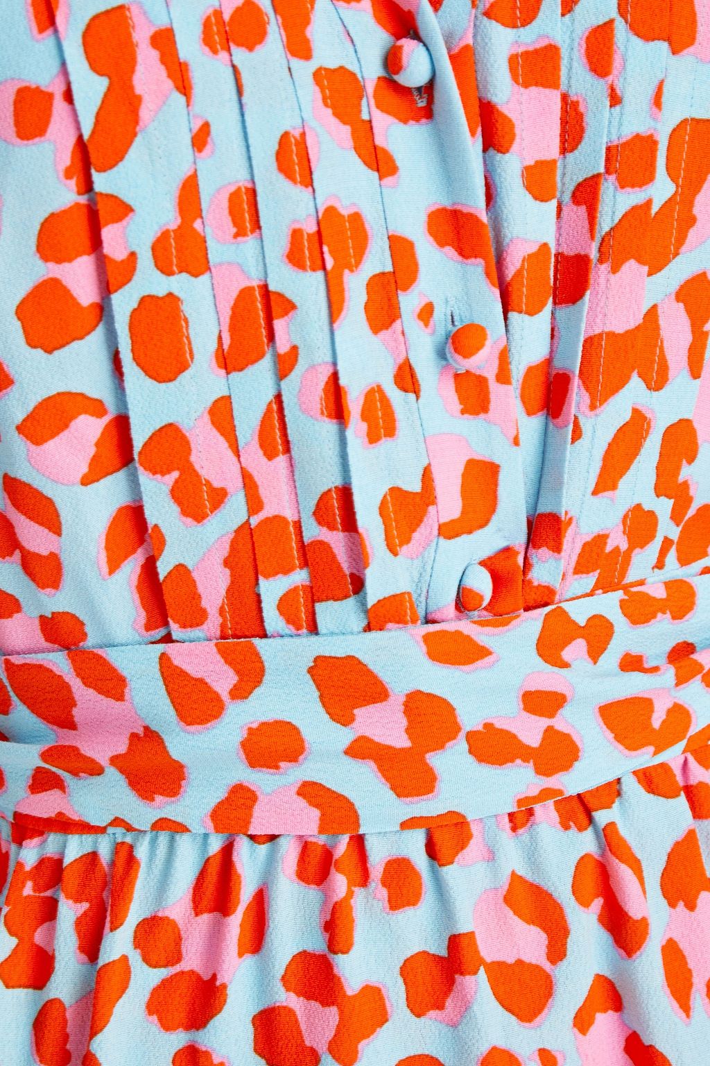 DIANE VON FURSTENBERG Christina Wickelkleid aus Crêpe mit Print und Biesen