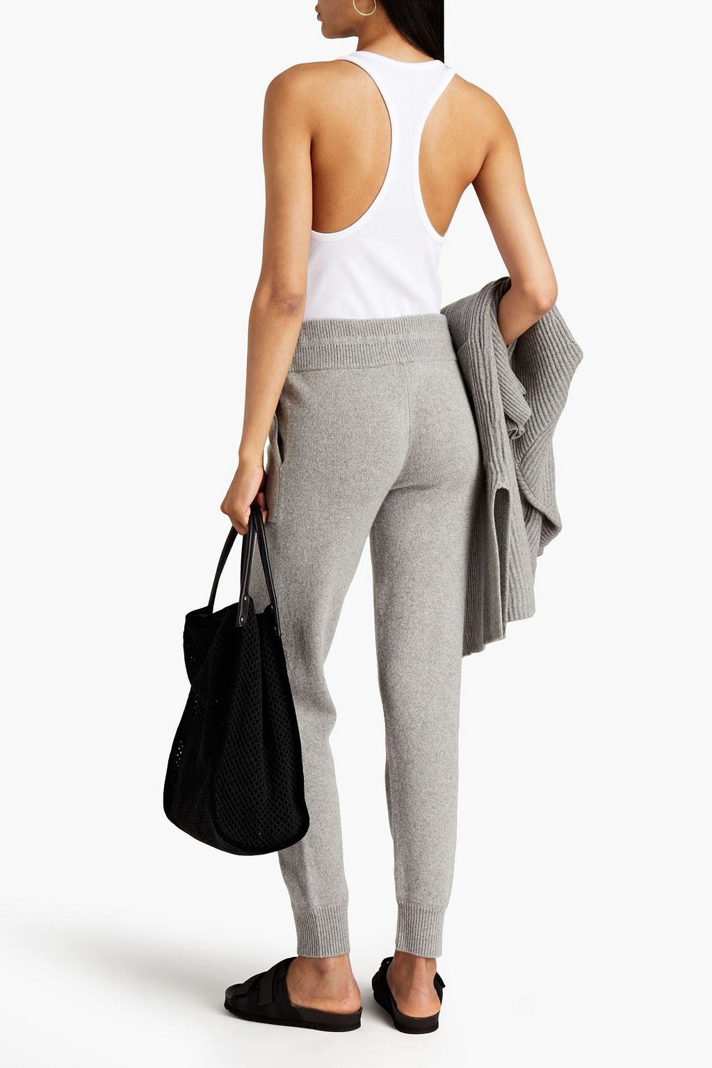 FRAME Mélange cashmere track pants