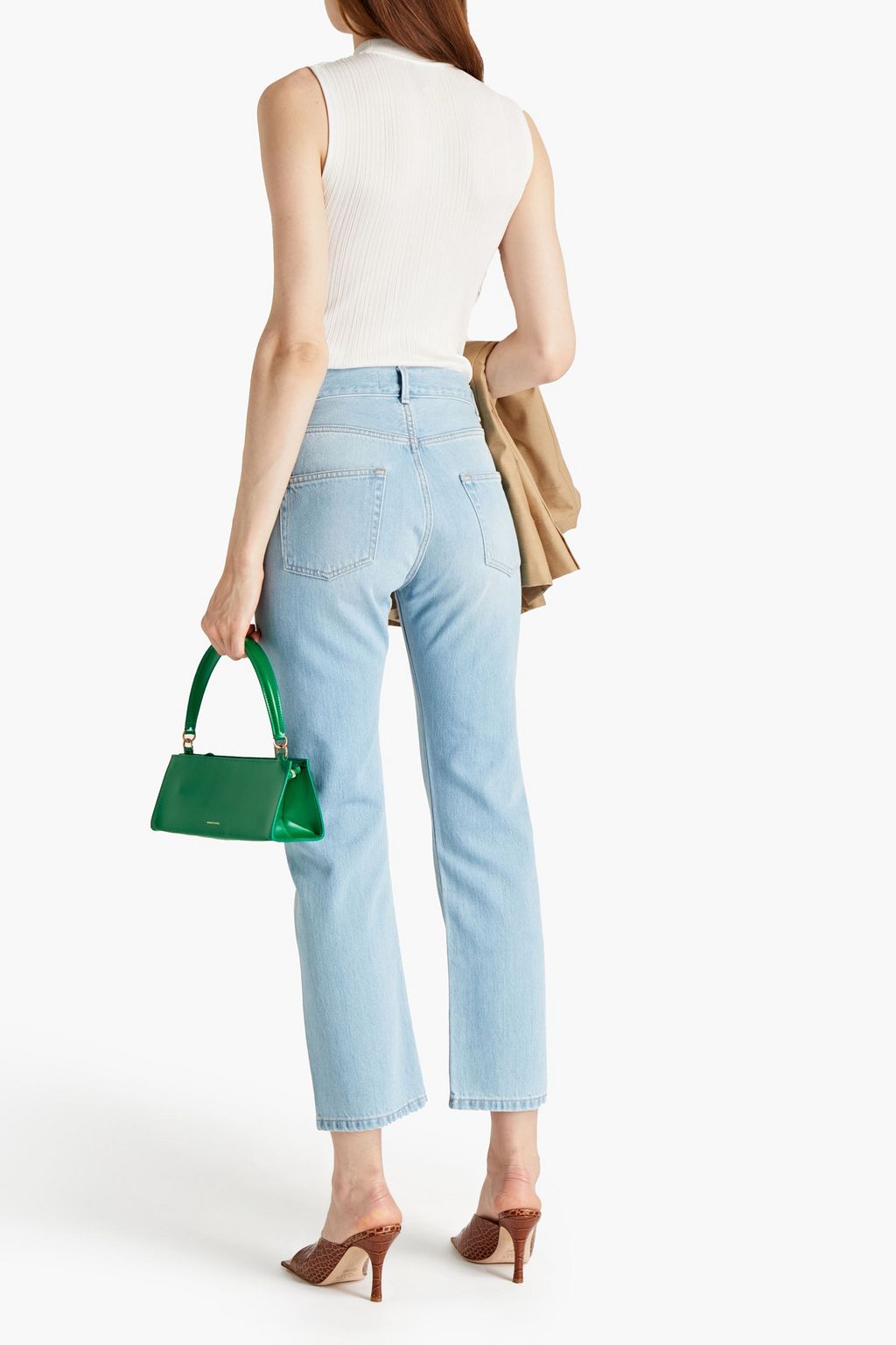 OFFICINE GÉNÉRALE 페이디드 크롭 보이프렌드 진