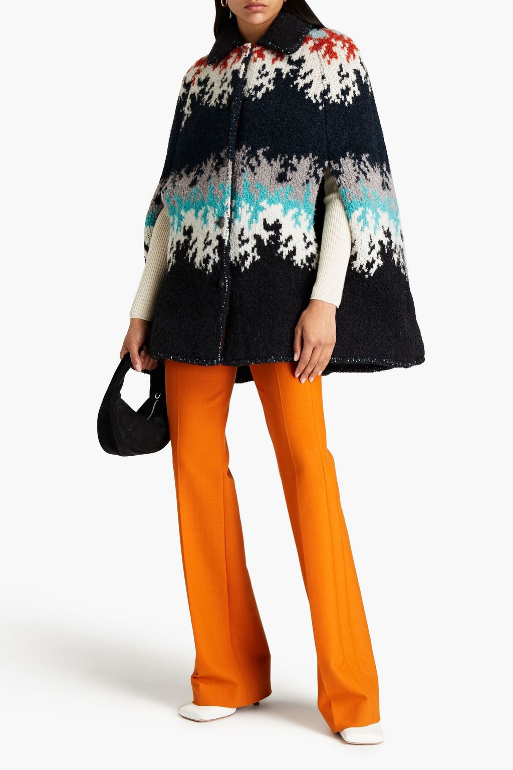 MISSONI Bouclé-knit cape