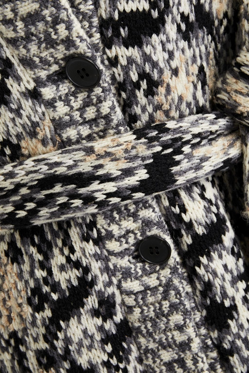 MISSONI Belted jacquard-knit wool-blend jacket