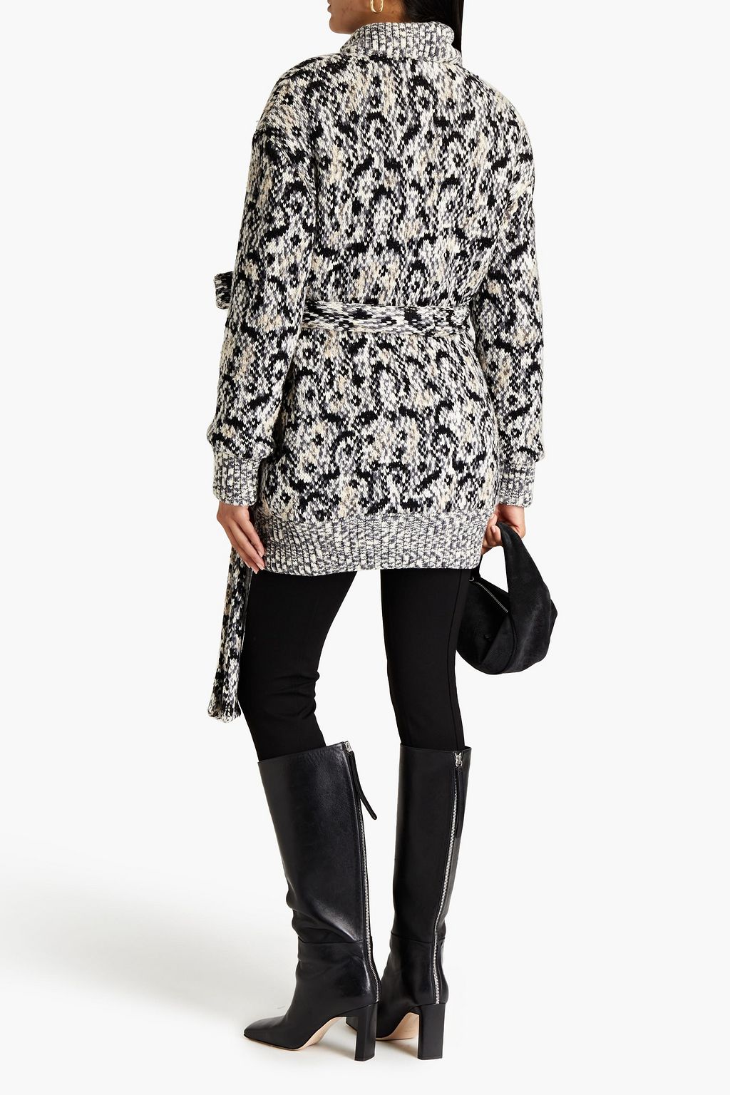 MISSONI Belted jacquard-knit wool-blend jacket