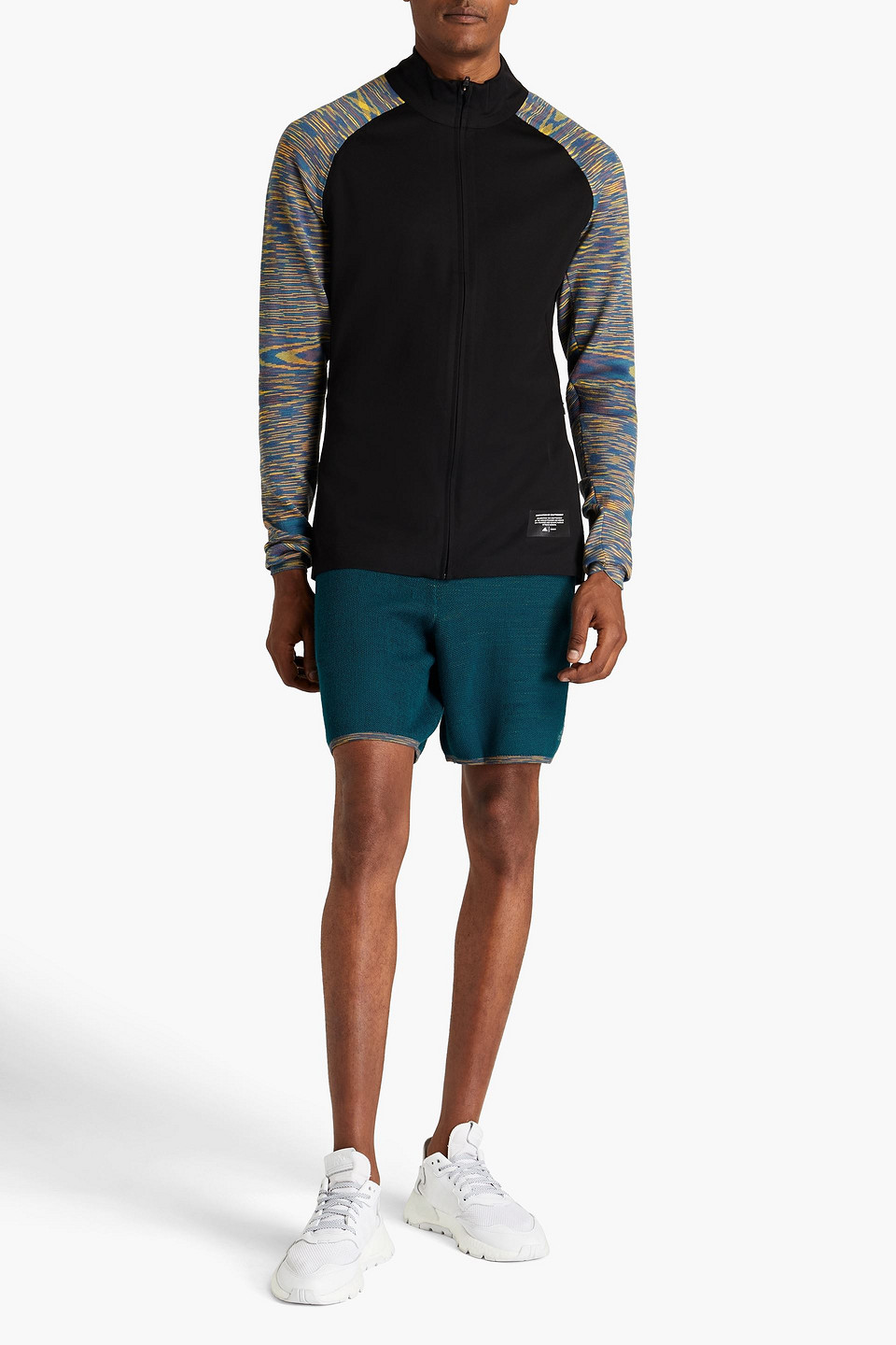 Adidas X Missoni Man Jacquard-knit Shorts In Multi