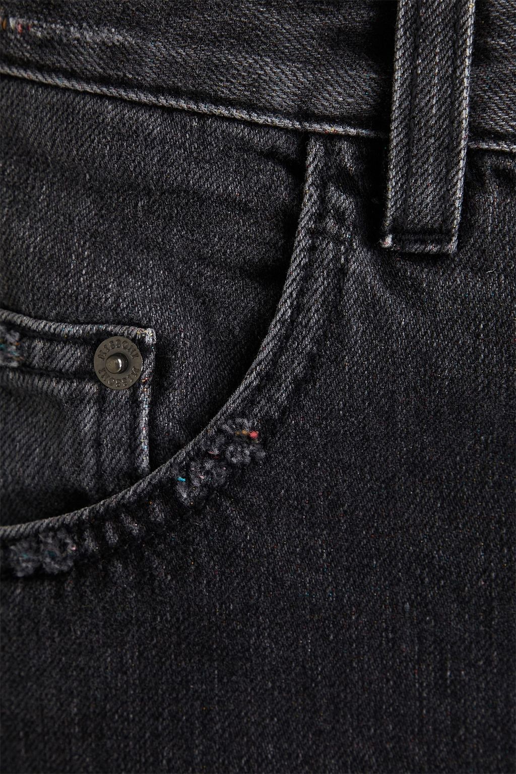 MISSONI Tapered distressed faded denim jeans