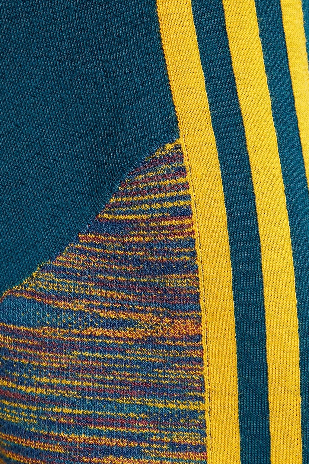ADIDAS X MISSONI Jacquard-trimmed stretch-knit track pants