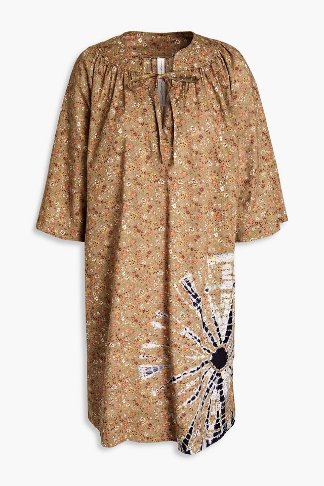 Harmony floral-print cotton mini dress