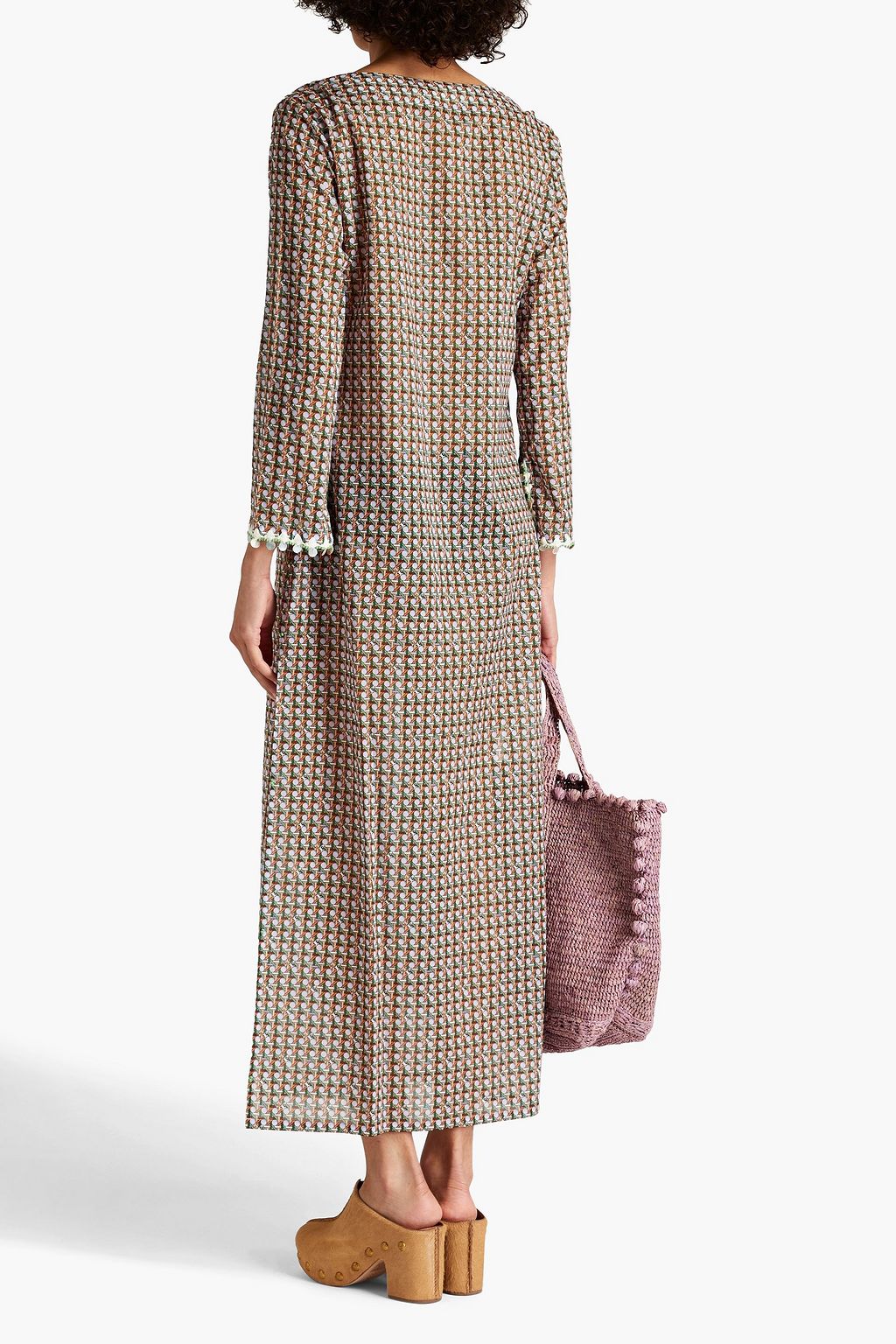 TORY BURCH Verziertes Strandkleid aus Baumwoll-Voile mit Print
