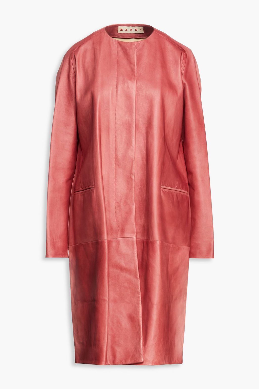 Marni leather coat clearance
