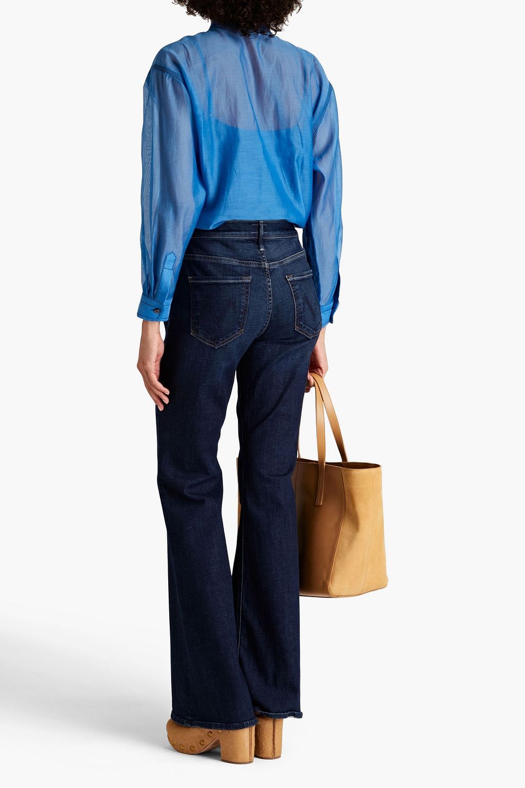 TORY BURCH Ruffled cotton and silk-blend voile blouse