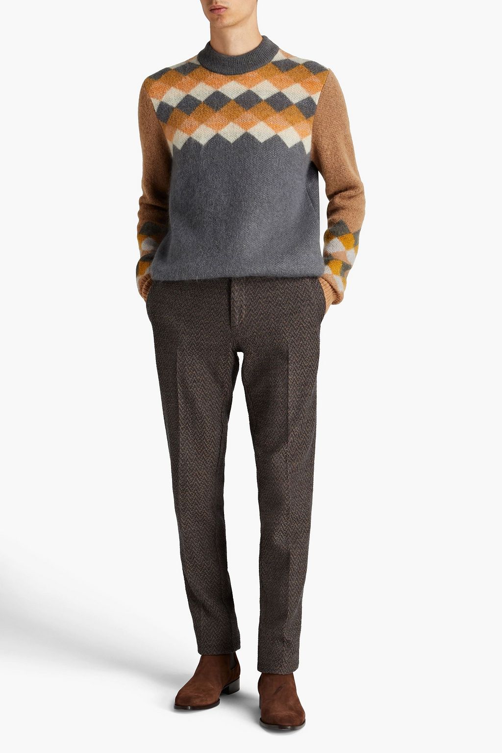 MISSONI Jacquard-knit mohair-blend sweater