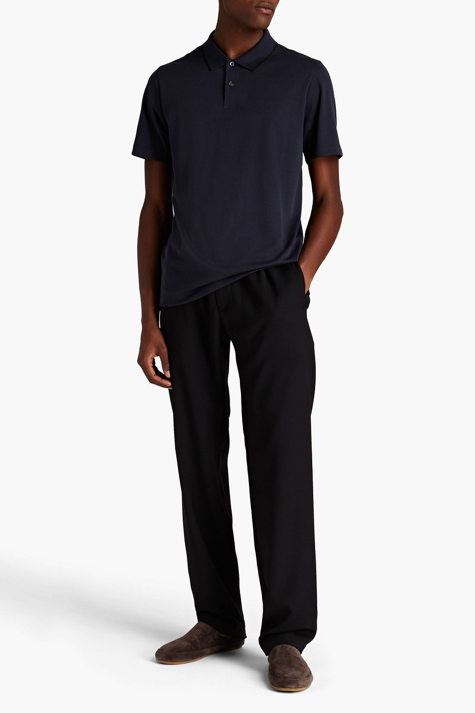 Theory Man Pima Cotton-blend Piqué Polo Shirt