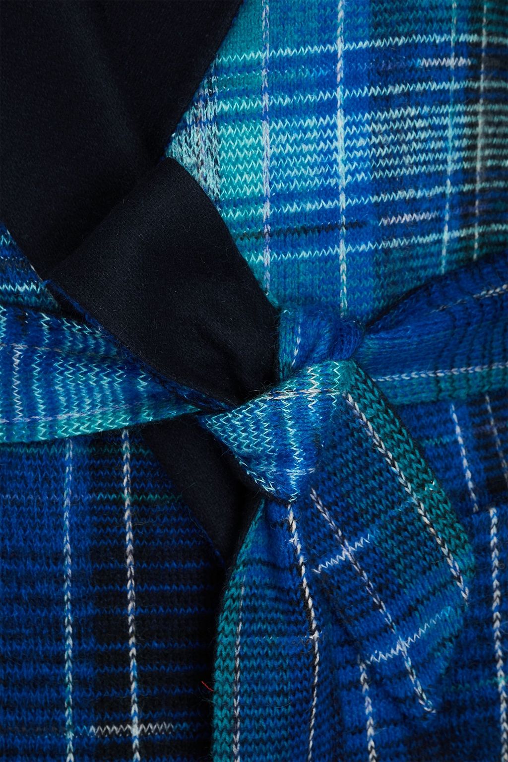 MISSONI Belted checked knitted coat