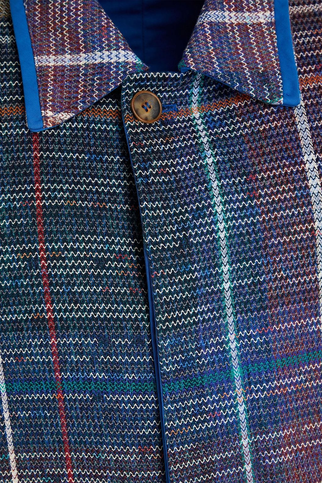 MISSONI Jacquard-knit cotton-blend coat