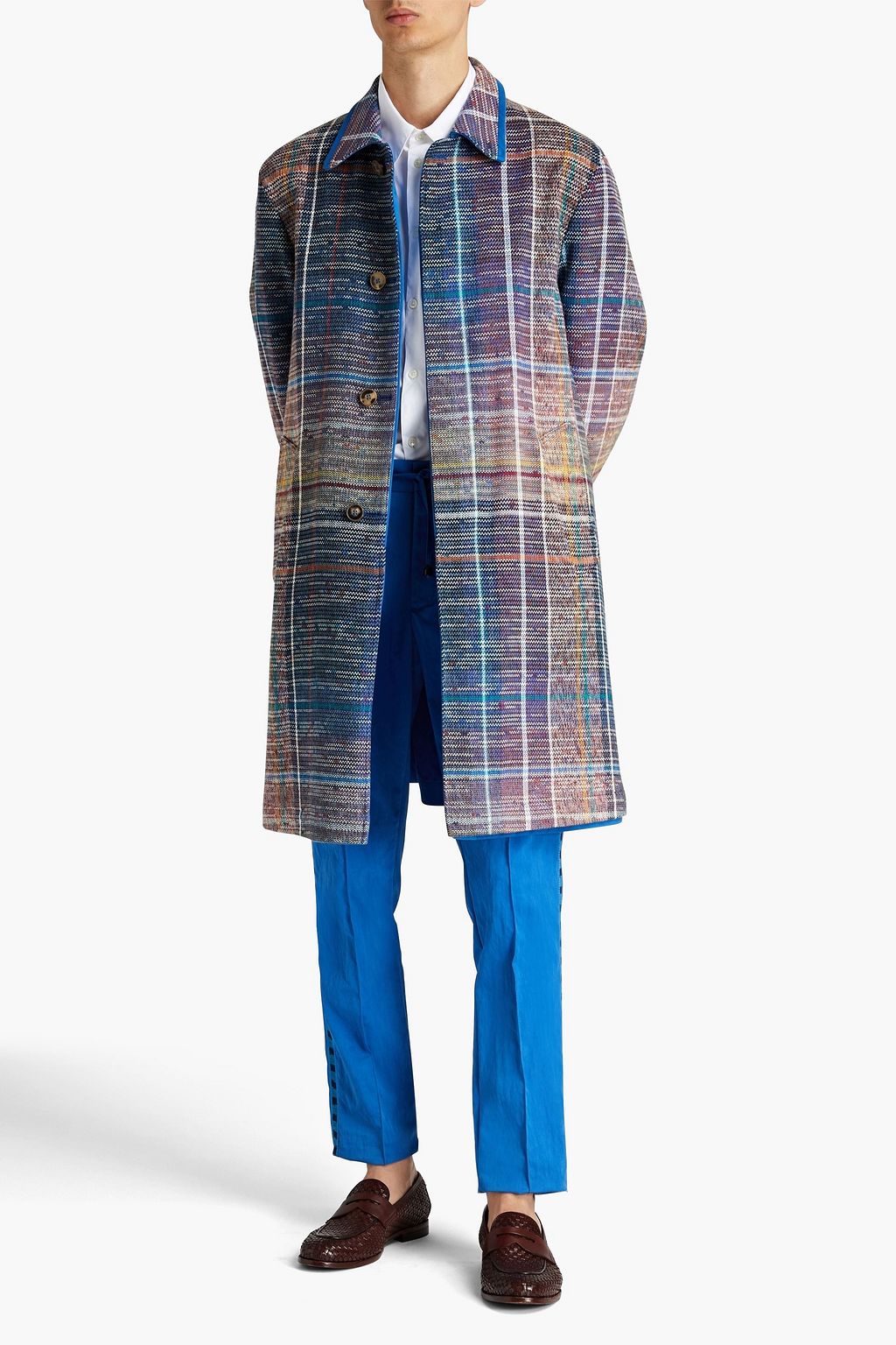 MISSONI Jacquard-knit cotton-blend coat