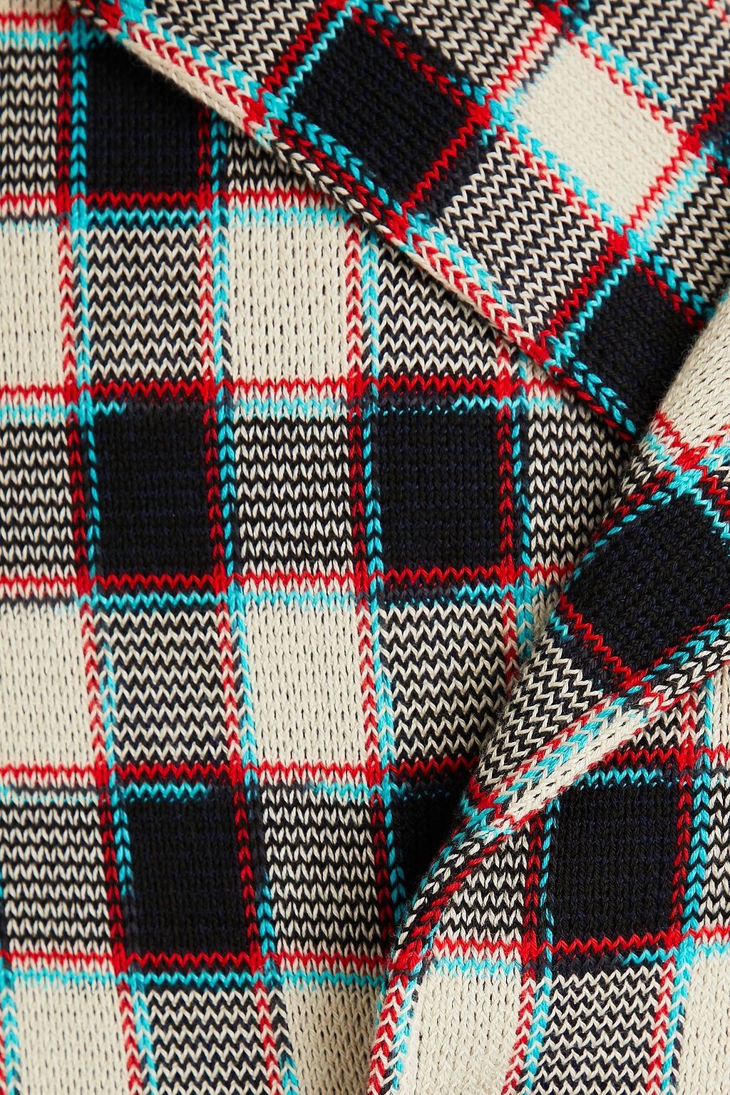 MISSONI Double-breasted jacquard-knit cotton peacoat