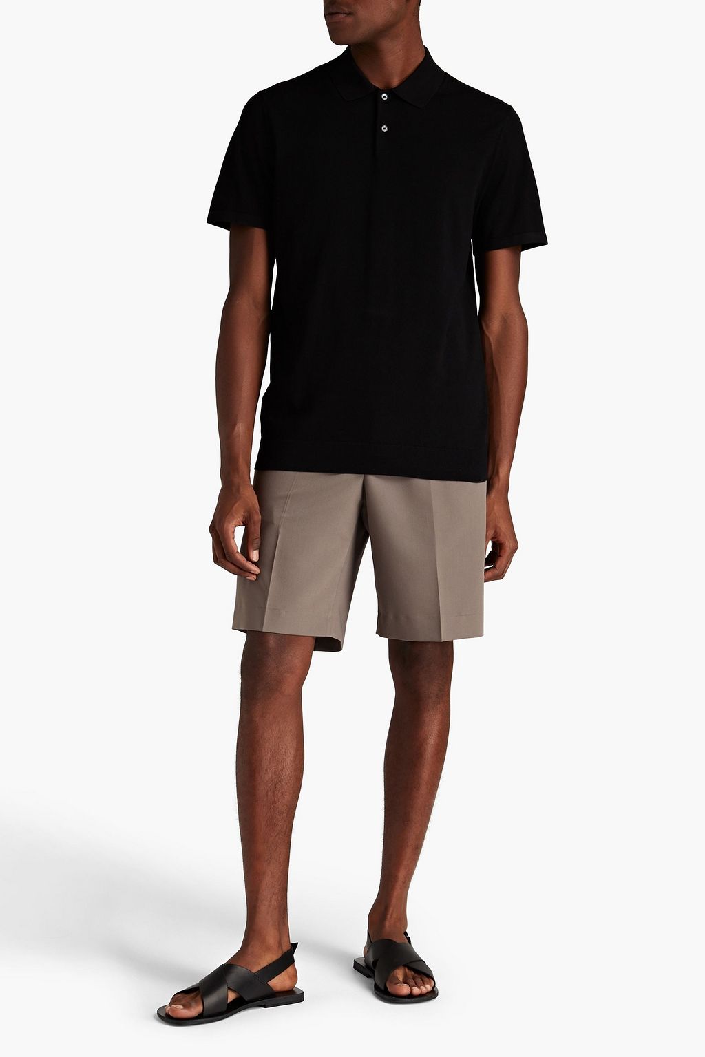 THEORY Stretch-knit polo shirt