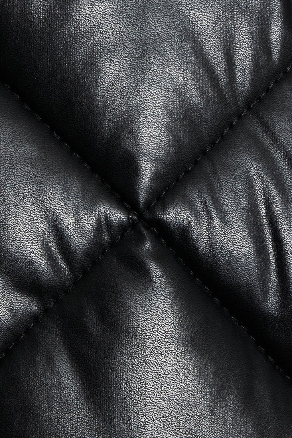 STAND STUDIO Sage quilted faux leather coat