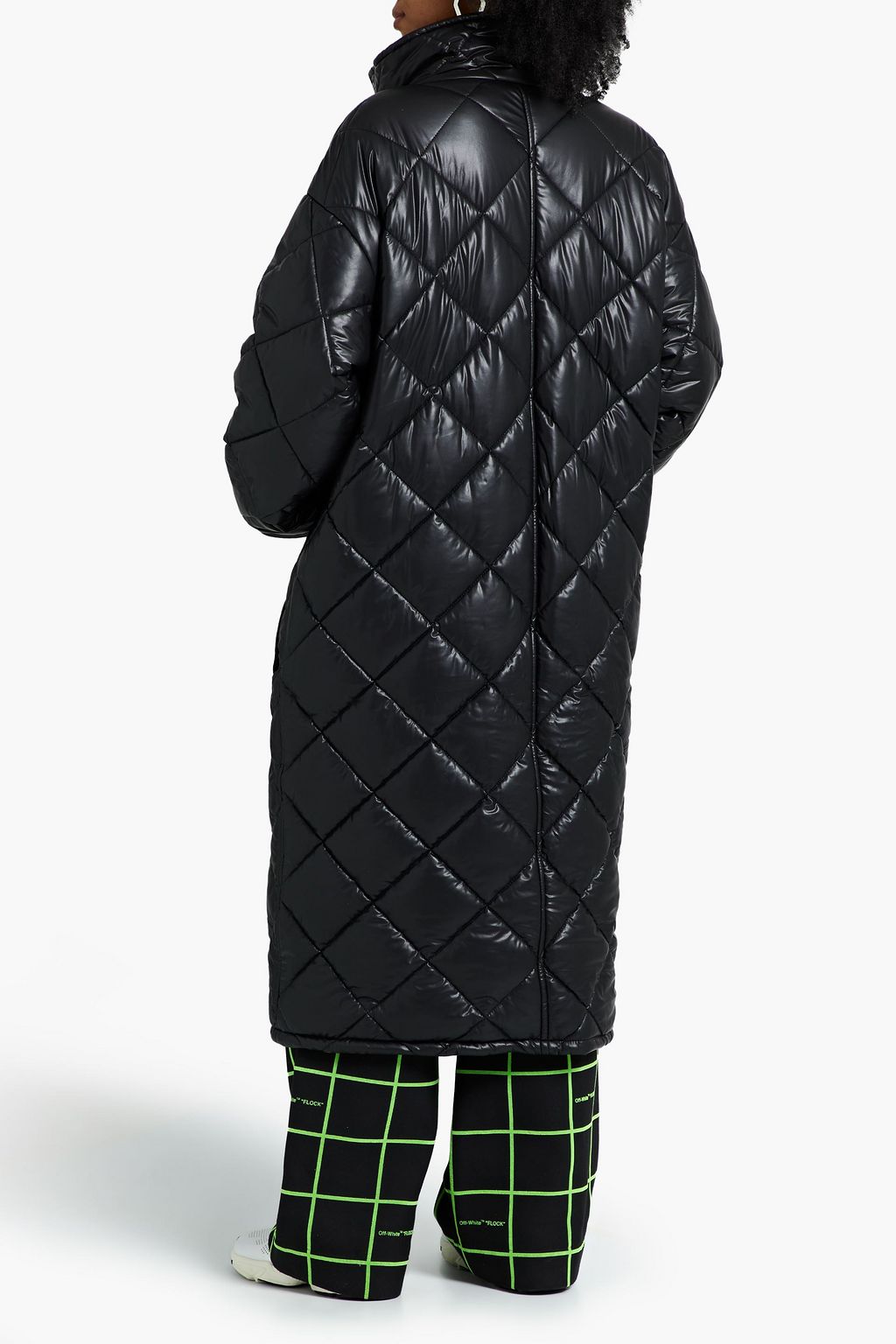 STAND STUDIO Sage quilted faux leather coat