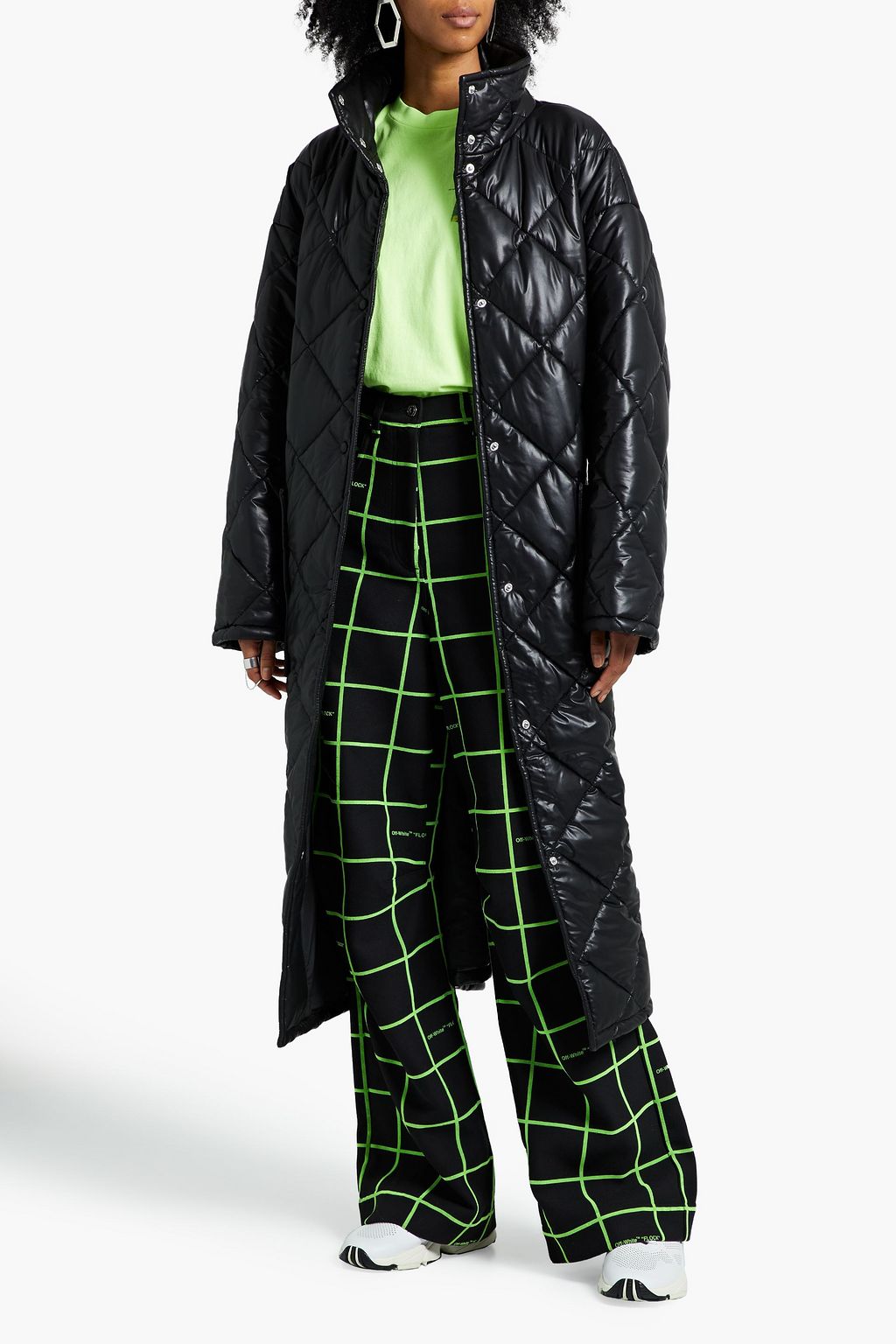 STAND STUDIO Sage quilted faux leather coat