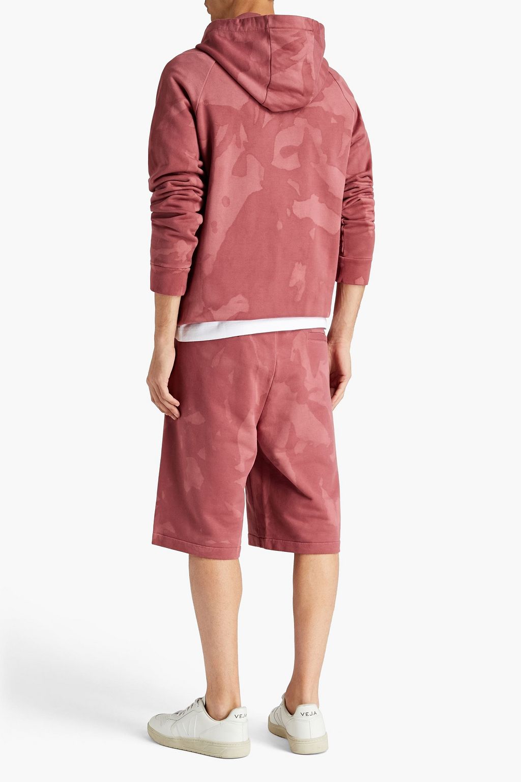 MISSONI Pleated tie-dyed French cotton-terry shorts