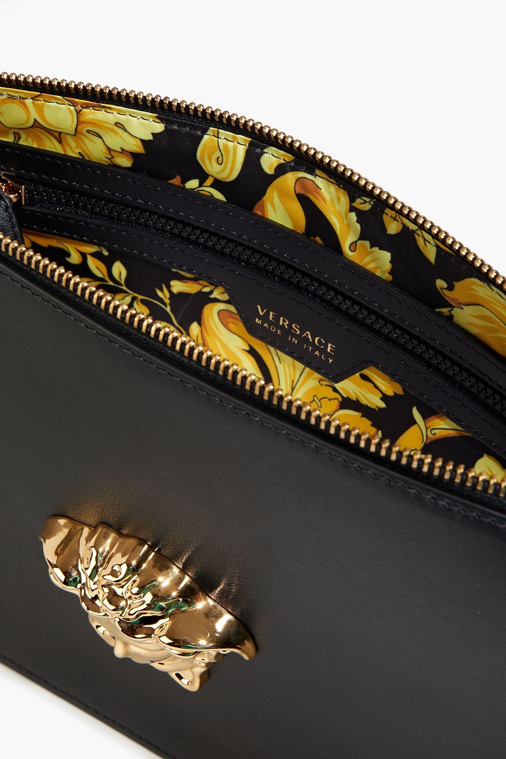 VERSACE Embellished leather pouch