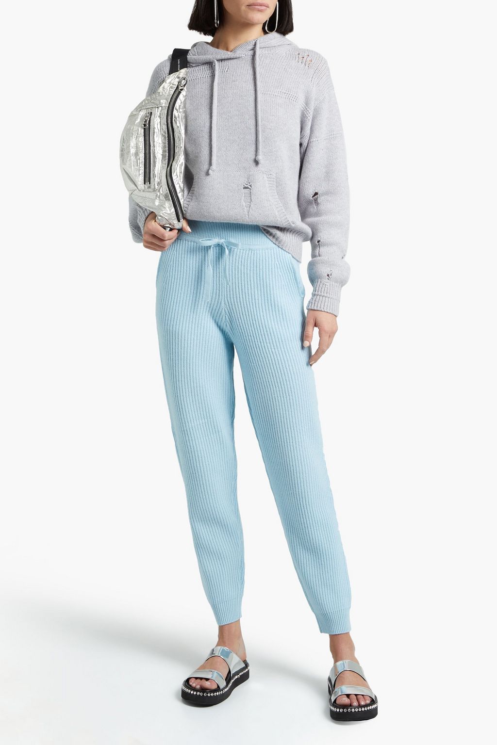 RAG & BONE Pierce ribbed cashmere track pants