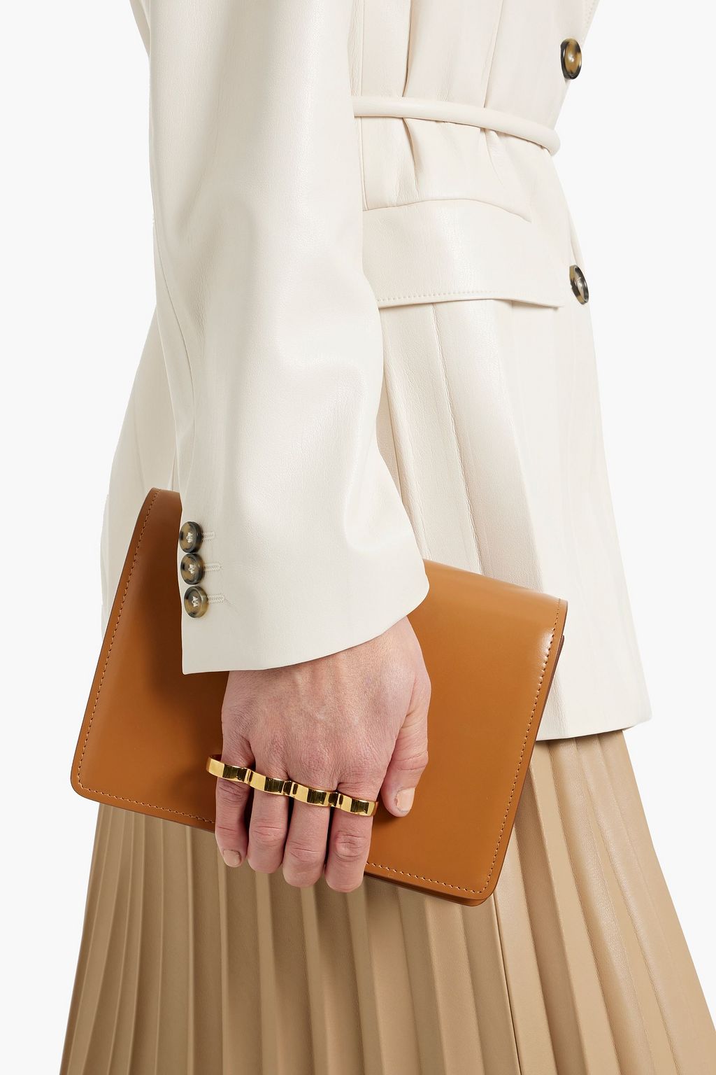 MCQUEEN Four Ring leather shoulder bag