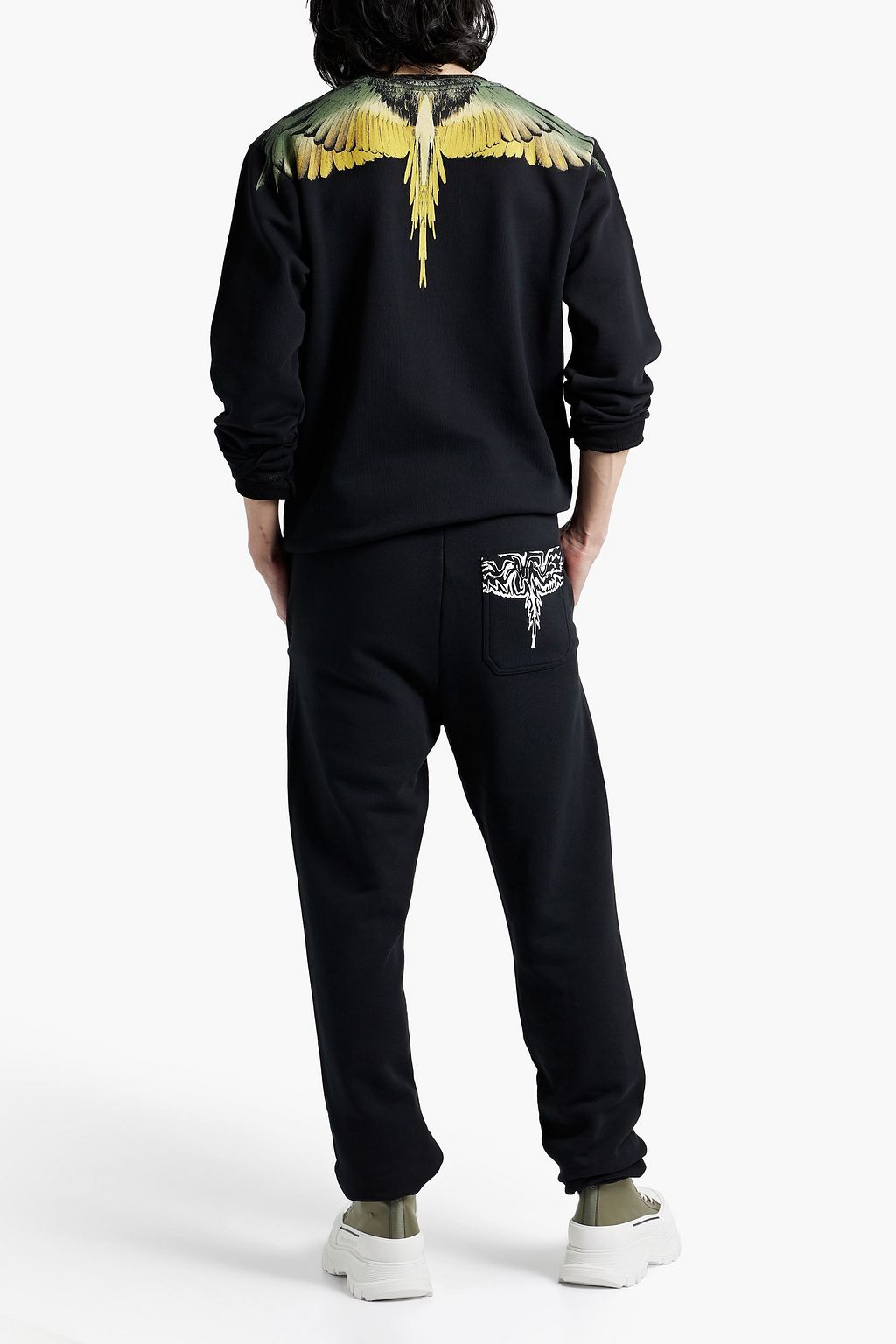 MARCELO BURLON Printed French cotton-terry sweatshirt