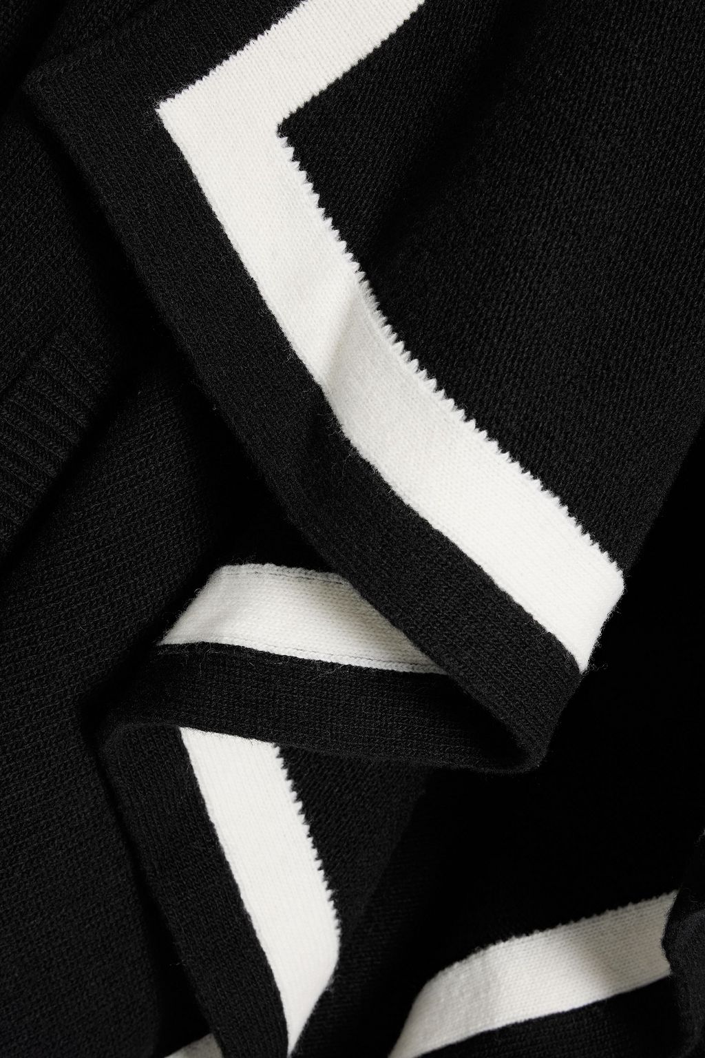 MCQUEEN Draped two-tone wool jacket