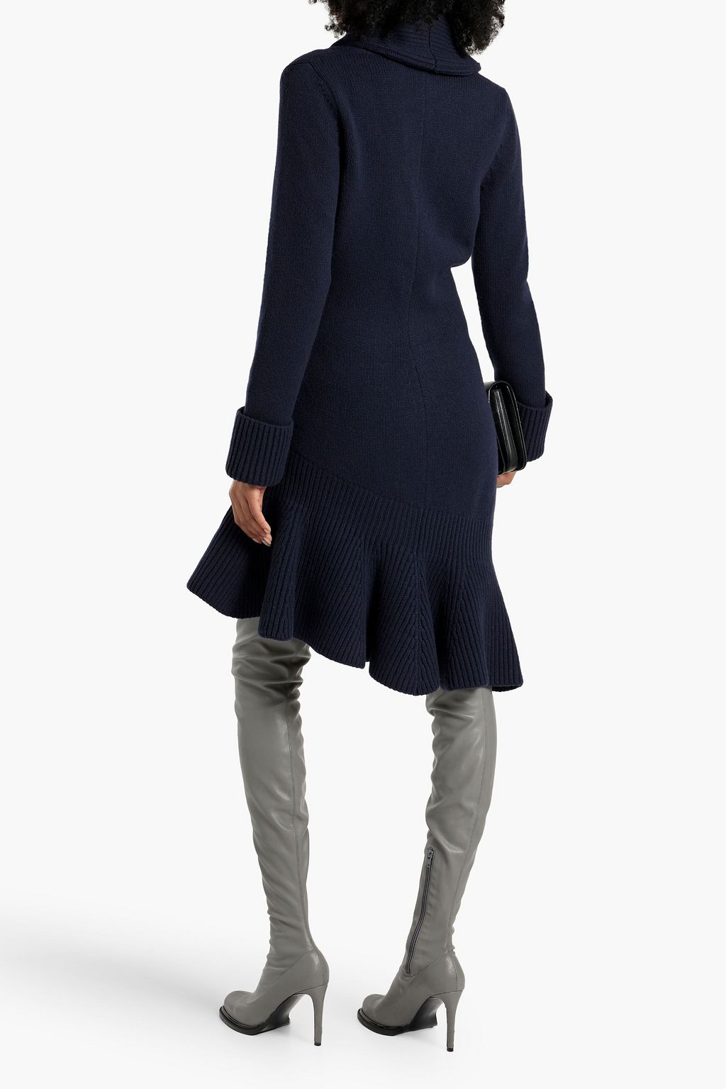 MCQUEEN Asymmetric wool dress