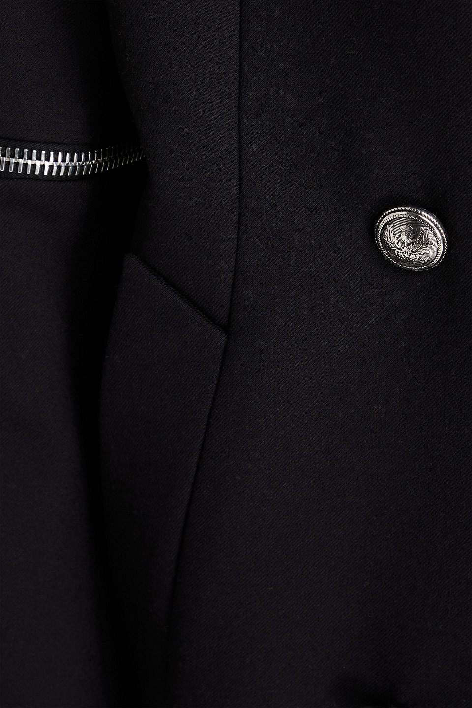 Alexander Mcqueen Double-breasted Zip-detailed Wool-twill Coat