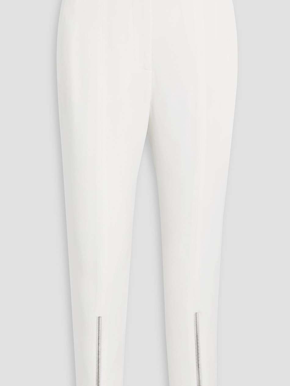 cropped crepe skinny pants
