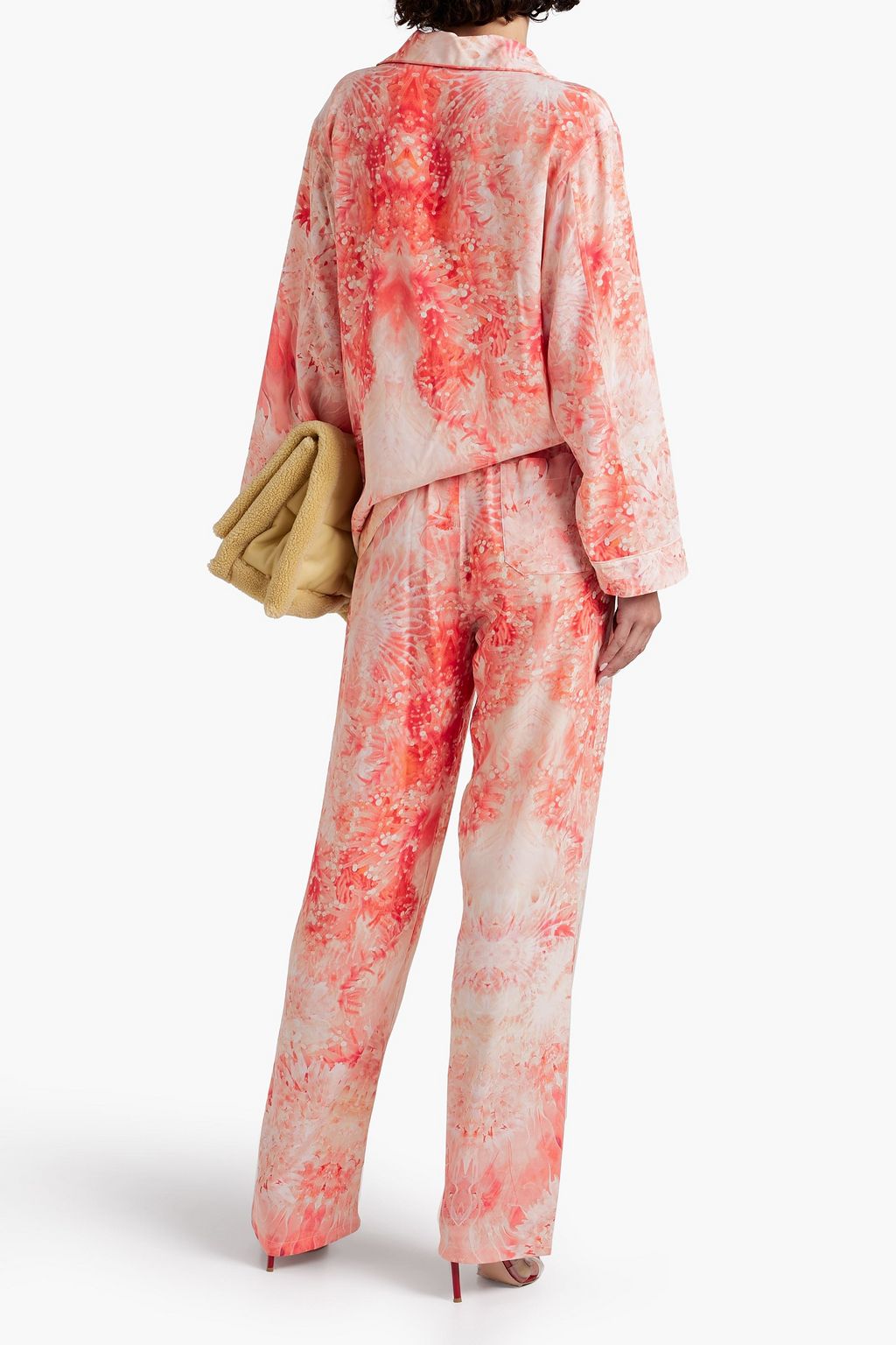 MCQUEEN Floral-print silk-crepe shirt