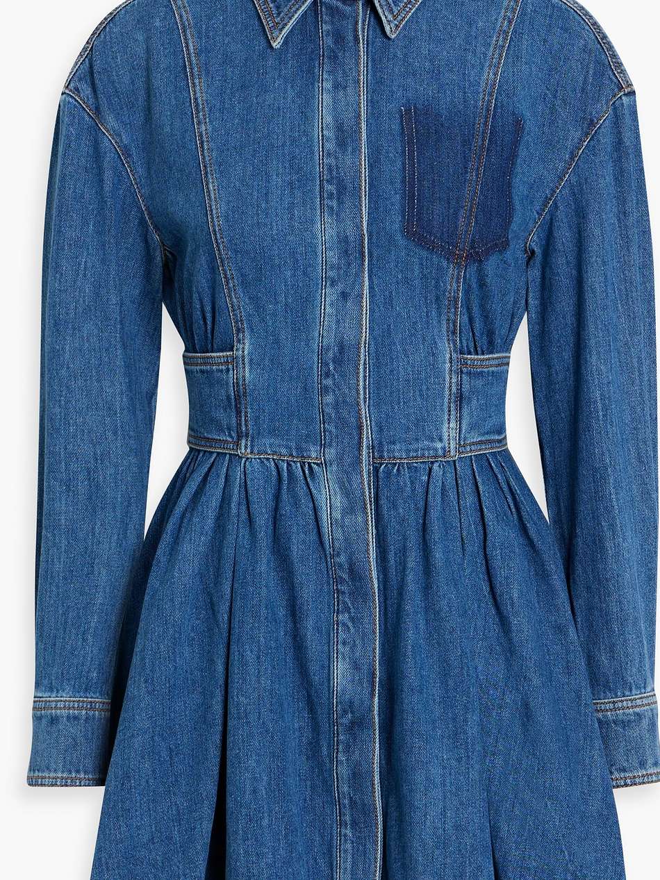 denim mini shirt dress
