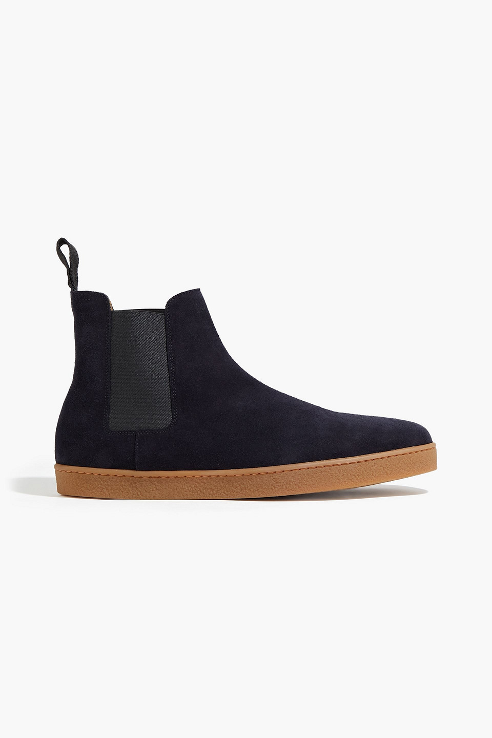 John Lobb Suede Chelsea Boots In Midnight Blue