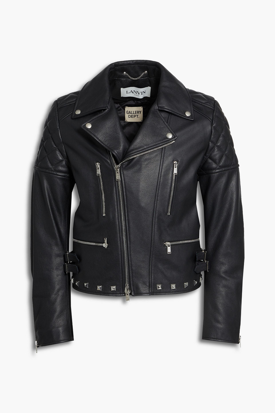 GALLERY DEPT. X LANVIN Studded quilted printed leather biker jacket
